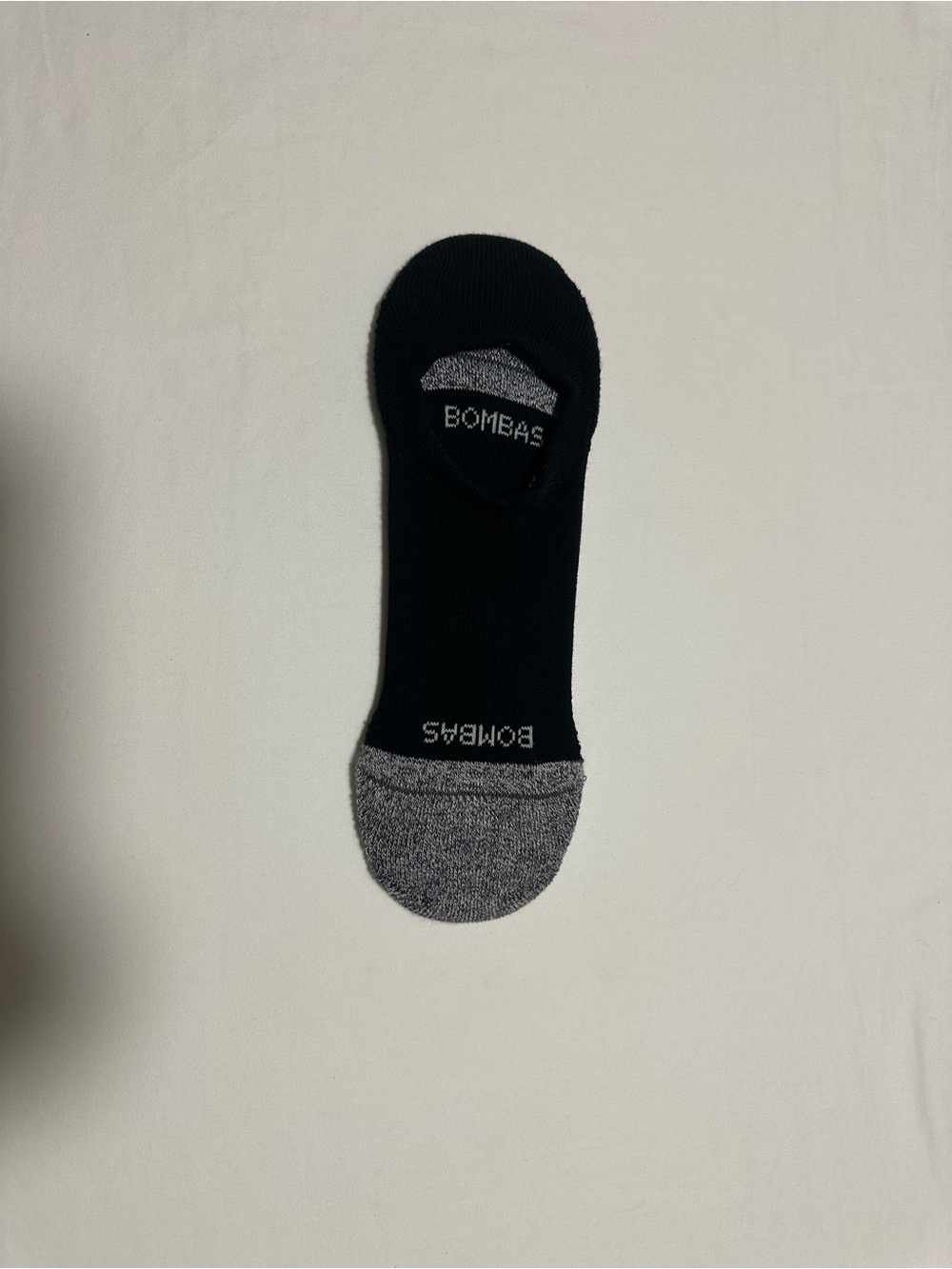 Bombas Men’s Large Black/Gray Cushioned No-Show Socks